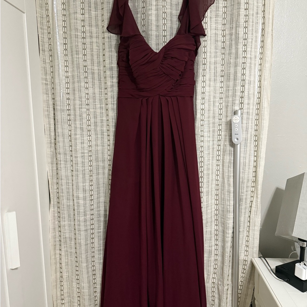 Elegant Burgundy Evening Gown